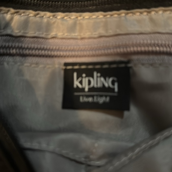 KIPLING 3-IN-1 CONVERTIBLE BAG - Black Canvas w/Silver Hdwe & monkey keychain - Picture 10 of 11
